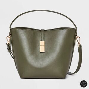 a new day Olive Green Crossbody Satchel Handbag NWT